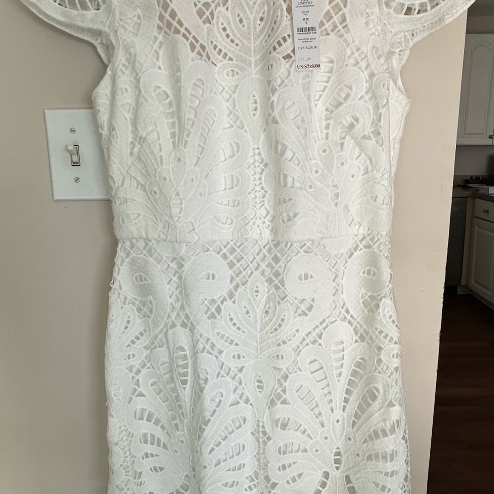 White House Black Market Ivory Lace Dress